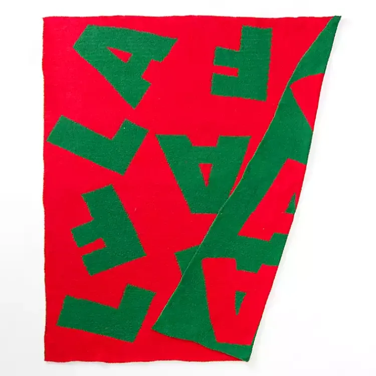 Blankets & Throws>Kirklands Home Red and Green Falala Cloud Throw