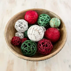 Bowl Filler>Kirklands Home Red and Green 16-pc. Mixed Orb Filler