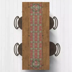 Christmas Dining & Entertaining>Kirklands Home Red and Green Plaid Be Merry Table Runner