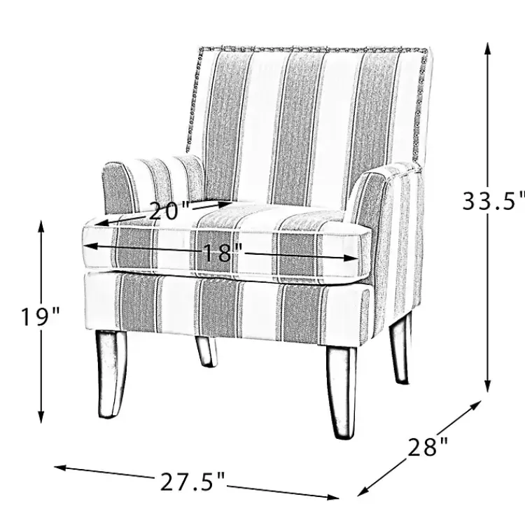 Kirklands Home Red and Ivory Floral Upholstered Accent Chair Outlet