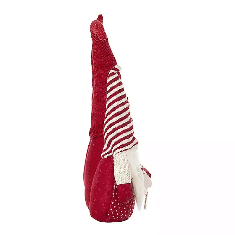 Christmas Decorations>Kirklands Home Red and White Plush Gnome Decoration
