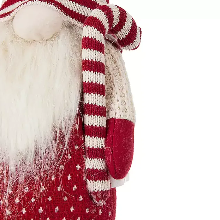 Christmas Decorations>Kirklands Home Red and White Plush Gnome Decoration