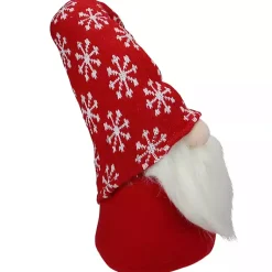 Christmas Decorations>Kirklands Home Red and White Snowflake Christmas Gnome