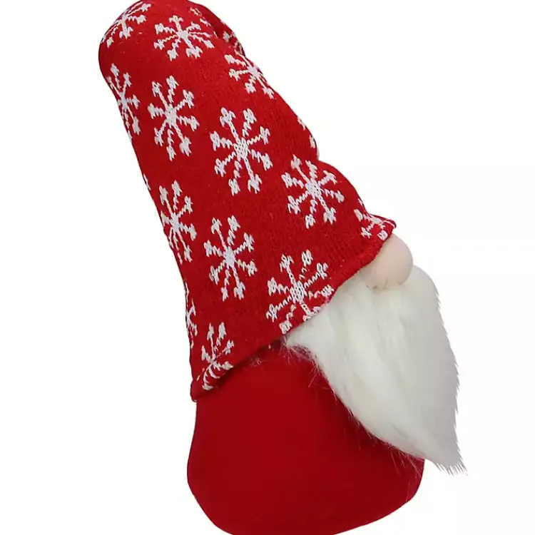Christmas Decorations>Kirklands Home Red and White Snowflake Christmas Gnome