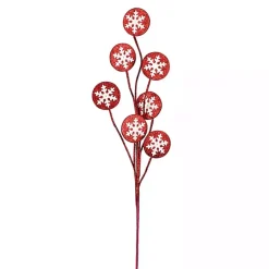 Christmas Tree Decorations>Kirklands Home Red and White Snowflake Tree Picks, Set of 6