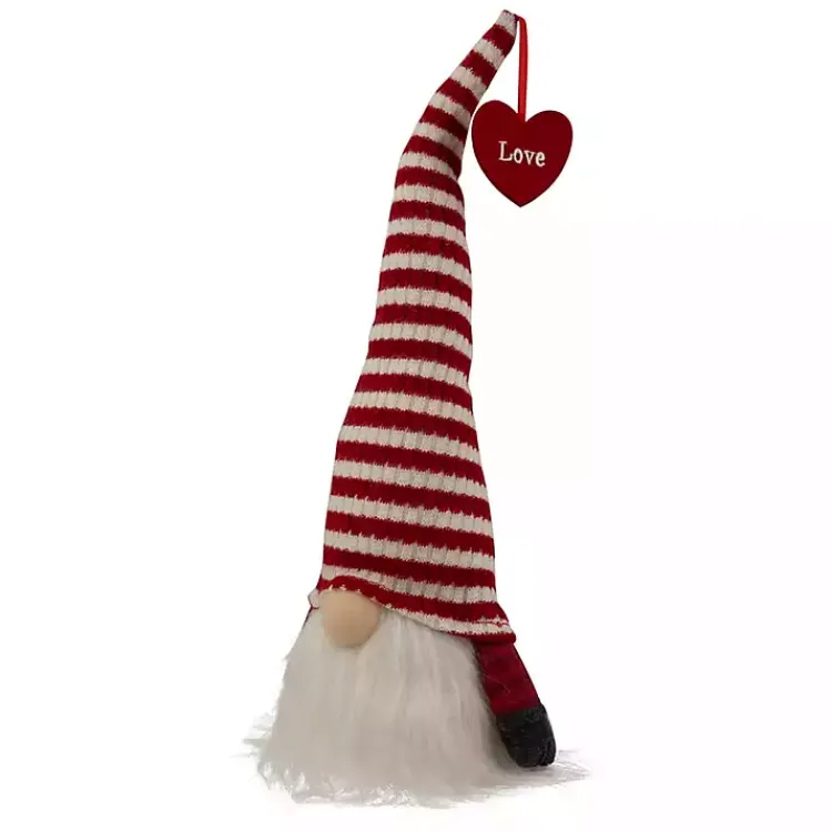 Valentines Day Decorations>Kirklands Home Red and White Striped LED Valentine Gnome