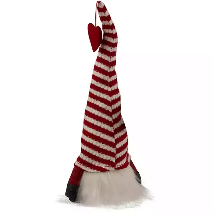 Valentines Day Decorations>Kirklands Home Red and White Striped LED Valentine Gnome