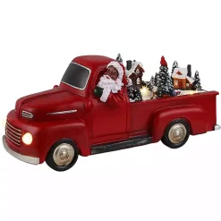 Christmas Decorations>Kirklands Home Animated Santa Claus Truck Red