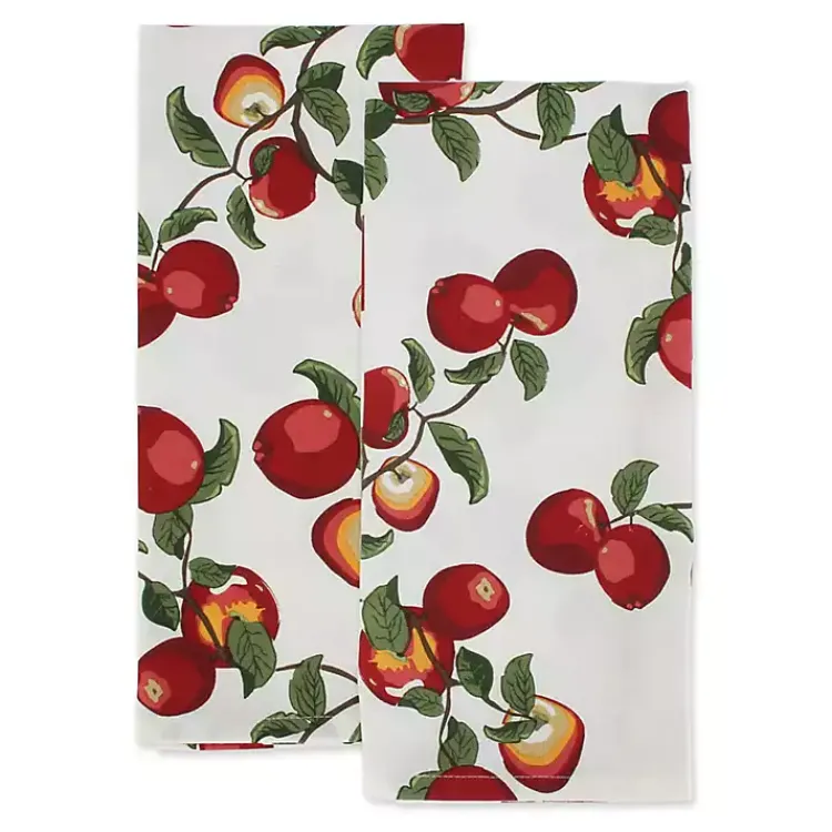 Kirklands Home Red Apples 4-pc. Kitchen Towel and Pot Holder Set New