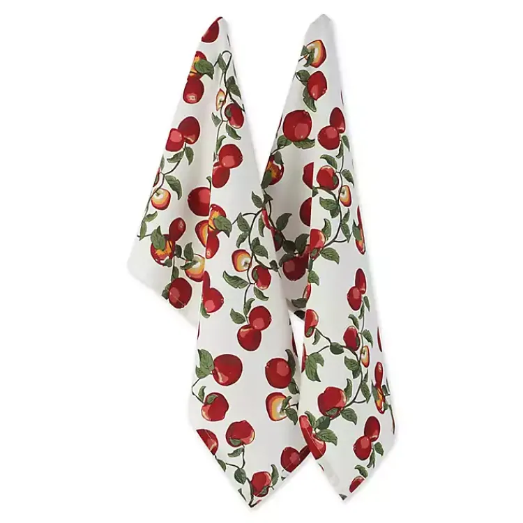 Kirklands Home Red Apples 4-pc. Kitchen Towel and Pot Holder Set New