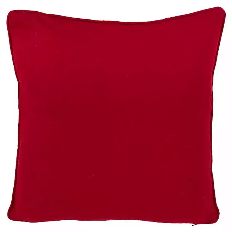 Pillows>Kirklands Home Red Background White Snowflakes Christmas Pillow
