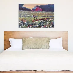 Kirklands Home Red Barn and Flowers Canvas Art Print Best