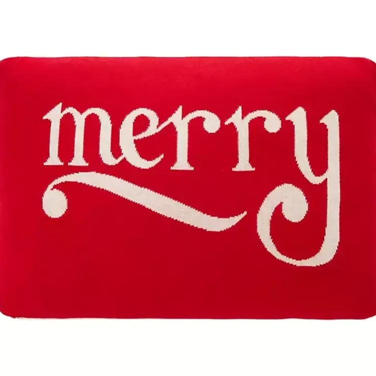 Christmas Pillows>Kirklands Home Red Be Merry Pillow