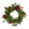 Christmas Wreaths>Kirklands Home Red Berry and Pine Mix Wreath