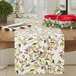 Kirklands Home Red Berry Delight Cotton Runner Clearance