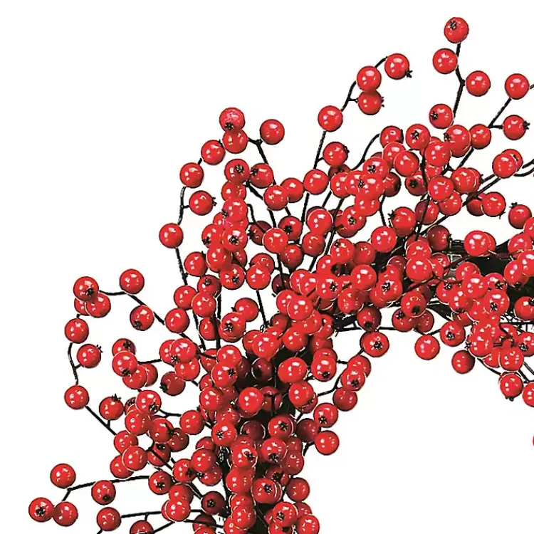 Christmas Wreaths>Kirklands Home Berry Outdoor Wreath Red