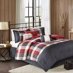 Kirklands Home Red Buffalo Check King 7-pc. Comforter Set Hot
