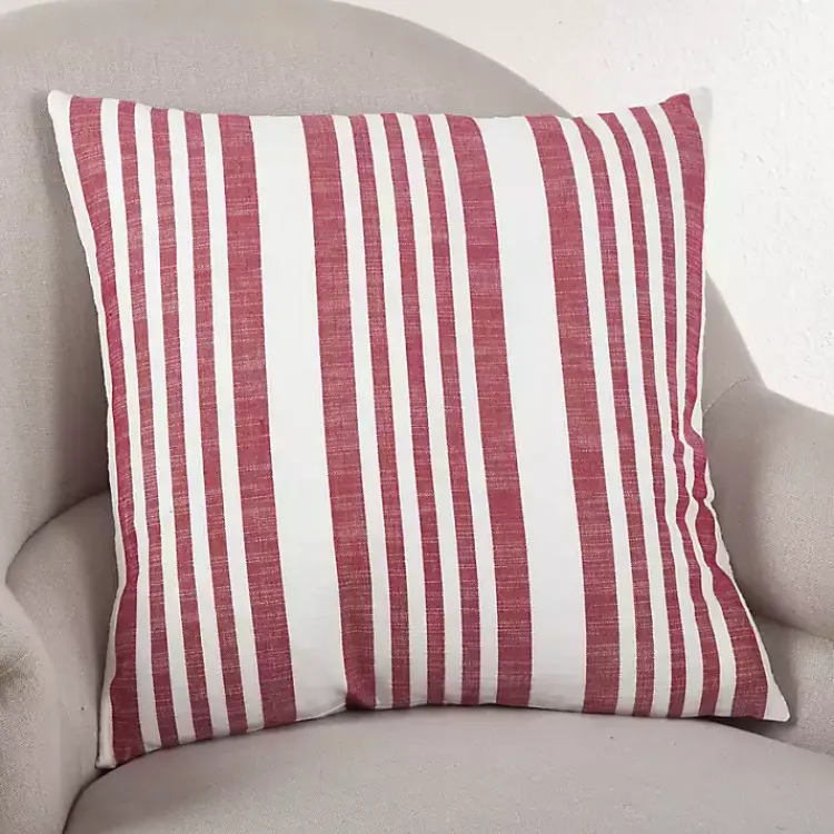Pillows>Kirklands Home Red Coastal Stripe Pillow