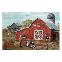 Kirklands Home Red Country Barn Giclee Canvas Art Print Multi Discount