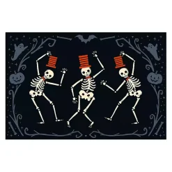 Halloween>Kirklands Home Red Dancing Skeletons Halloween Wall Plaque