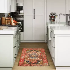 Kirklands Home Diamond Medallion Indoor/Outdoor Rug, 3x4 Red Sale