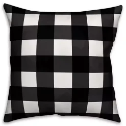 Kirklands Home Red Floral Buffalo Check Outdoor Pillow Best
