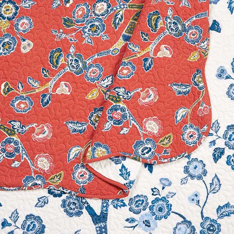 Kirklands Home Floral Dreams 3-pc. King Quilt Set Red Discount