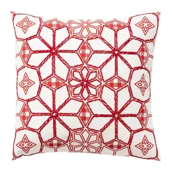 Christmas Pillows>Kirklands Home Geometric Christmas Throw Pillow Red
