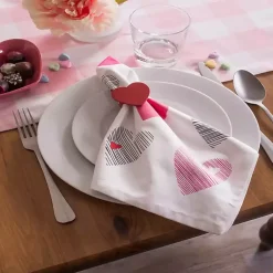 Valentines Day Decorations>Kirklands Home Red Heart Napkin Rings, Set of 6