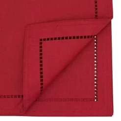 Kirklands Home Hemstitch Border Table Runner Red Clearance