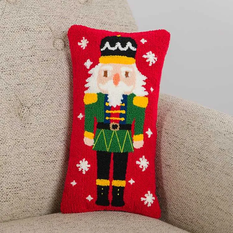 Pillows>Kirklands Home Red Holly Nutcracker Mini Pillow