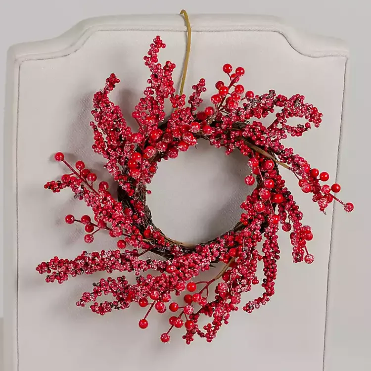Christmas Wreaths>Kirklands Home Iced Berry Mini Christmas Wreaths, Set of 2 Red