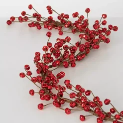 Christmas Arrangements & Garland>Kirklands Home Jingle Bells Christmas Garland Red