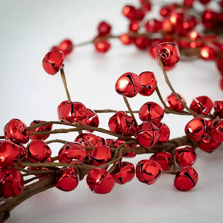 Christmas Arrangements & Garland>Kirklands Home Jingle Bells Christmas Garland Red