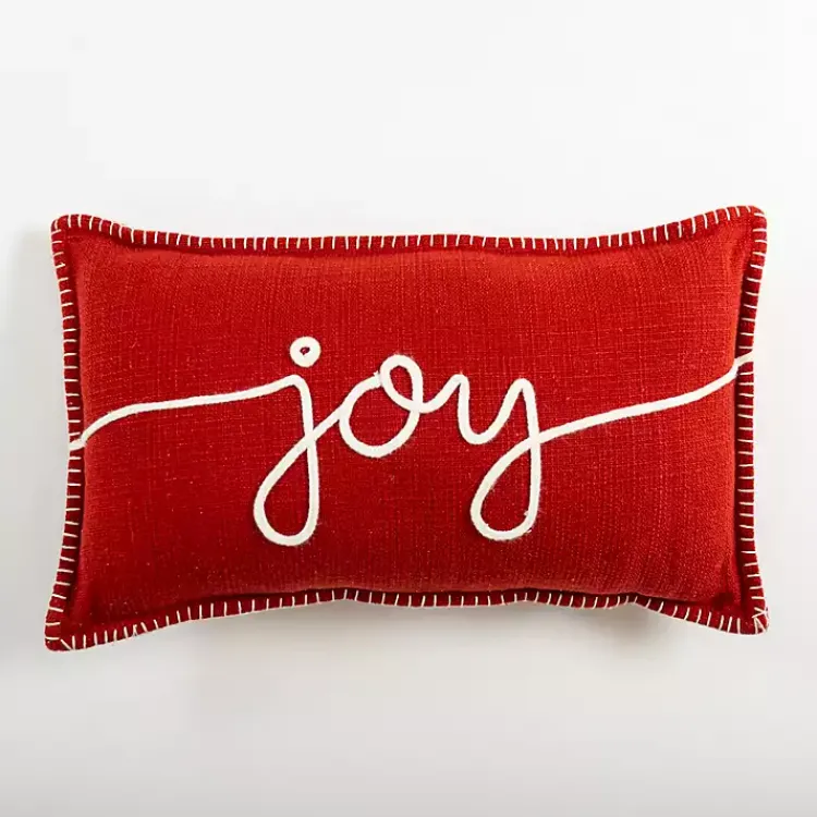 Christmas Pillows>Kirklands Home Red Joy Lumbar Pillow
