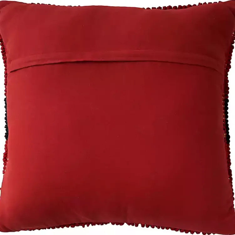 Christmas Pillows>Kirklands Home Knit Santa Belt Pillow Red