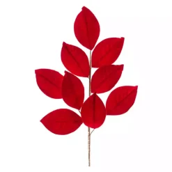Christmas Arrangements & Garland>Kirklands Home Magnolia Leaf Sprays, Set of 6 Red