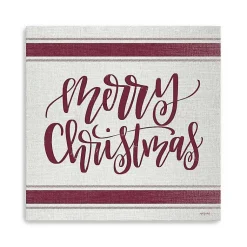 Christmas Art & Wall Decor>Kirklands Home Red Merry Christmas Giclee Canvas Wall Plaque
