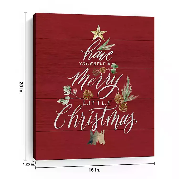 Christmas Art & Wall Decor>Kirklands Home Merry Little Christmas Wall Plaque Red
