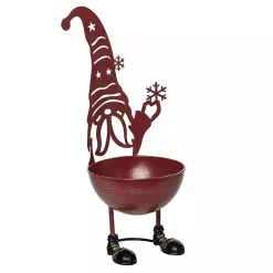 Christmas Decorations>Kirklands Home Metal Christmas Gnome Bowl, 16 in. Red