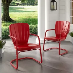 Kirklands Home Metal Ridgeland 2-pc. Chair Set Red