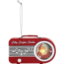 Christmas Ornaments>Kirklands Home Mini Radio LED Christmas Ornament Red