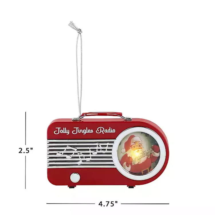 Christmas Ornaments>Kirklands Home Mini Radio LED Christmas Ornament Red