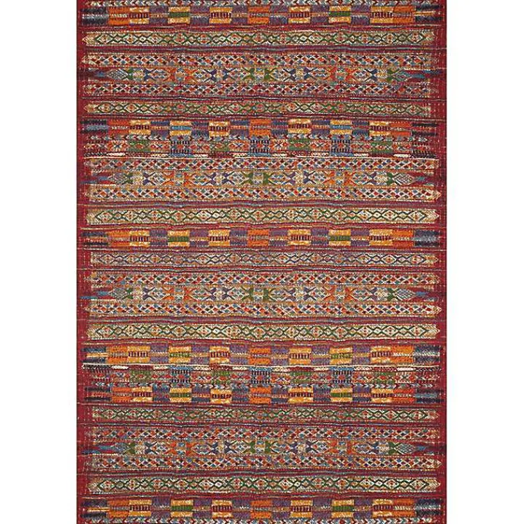 Kirklands Home Red Multicolor Southwestern Outdoor Area Rug, 7x11 Hot