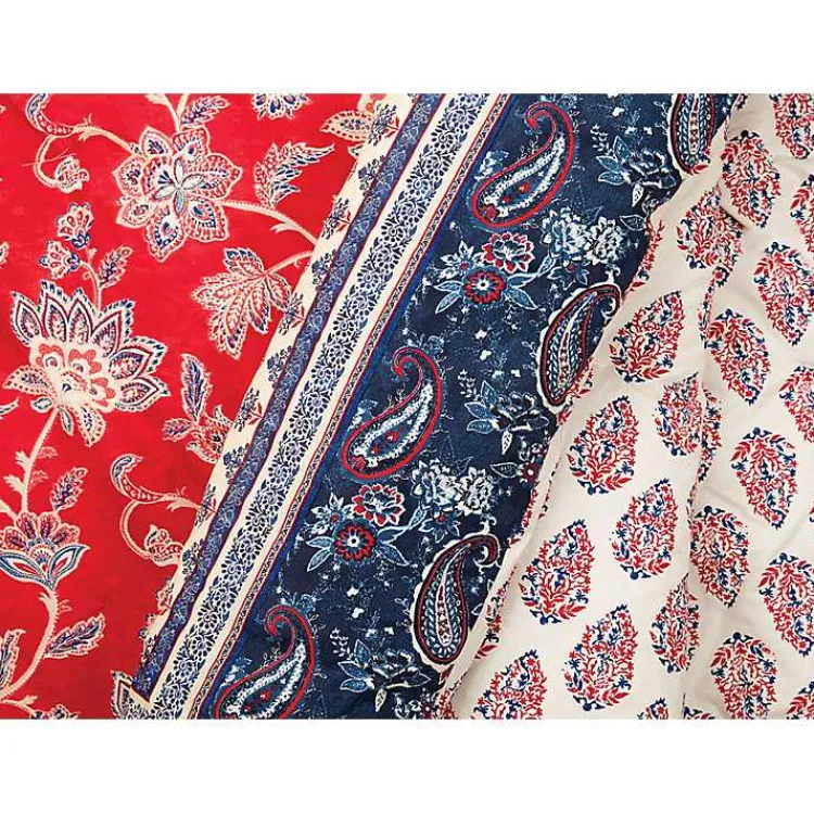 Kirklands Home Red Navy Marbella King 5-pc. Comforter Set Sale