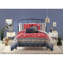 Kirklands Home Red Navy Marbella Queen 5-pc. Comforter Set Outlet