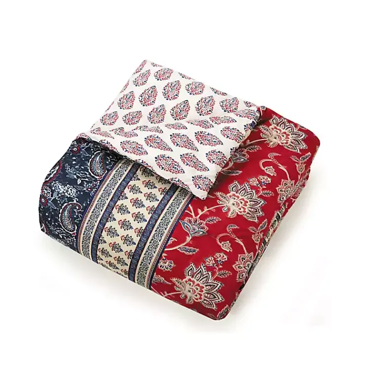 Kirklands Home Red Navy Marbella Queen 5-pc. Comforter Set Outlet