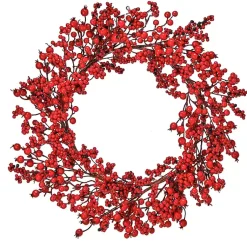 Christmas Wreaths>Kirklands Home New England Berry Wreath Red