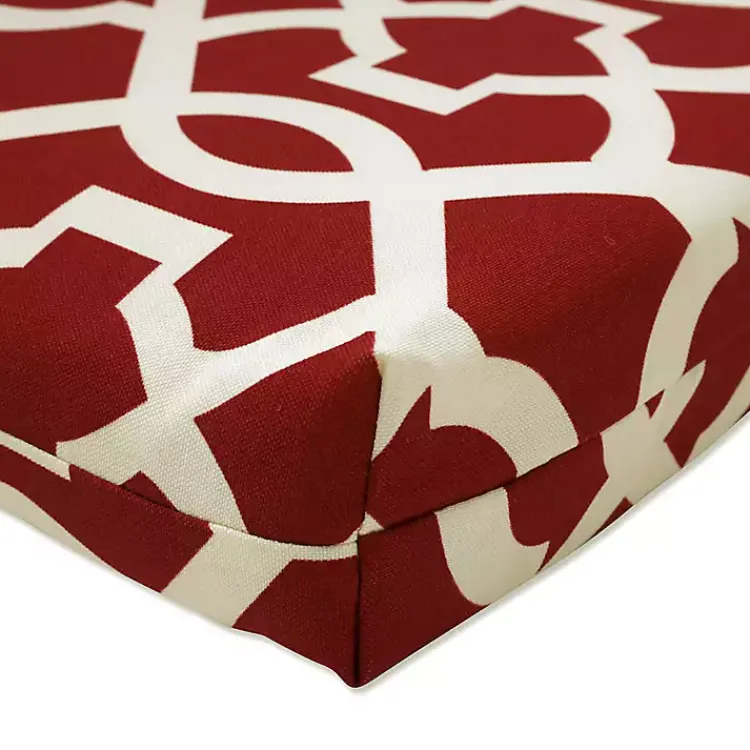 Kirklands Home Red New Geometric Outdoor Chair Cushion