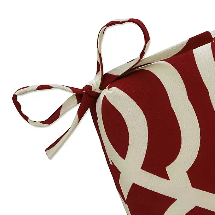Kirklands Home Red New Geometric Outdoor Chair Cushion